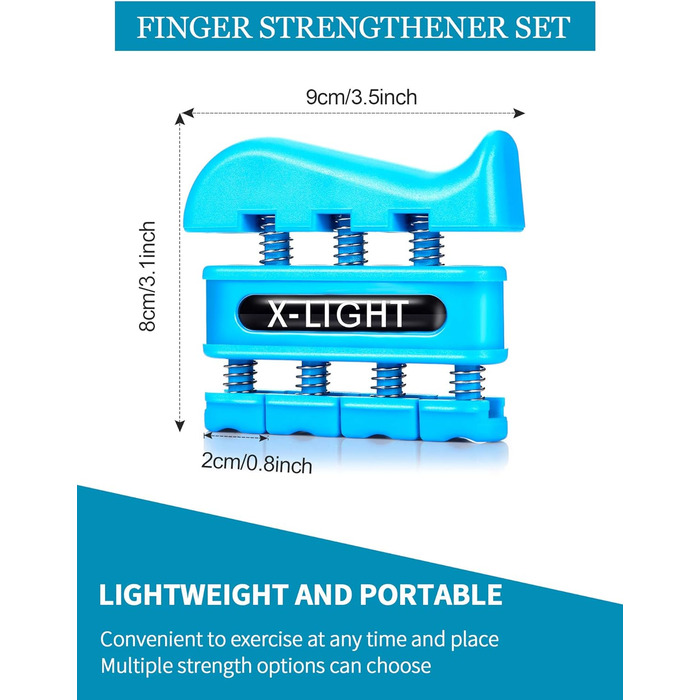 Предмети підсилювач для пальців, тренажер для рук, пружинний тренажер, інструмент для вправ з пальців для занять гітарою, каменем, тренуваннями зі скелелазіння та фізіотерапії, 4