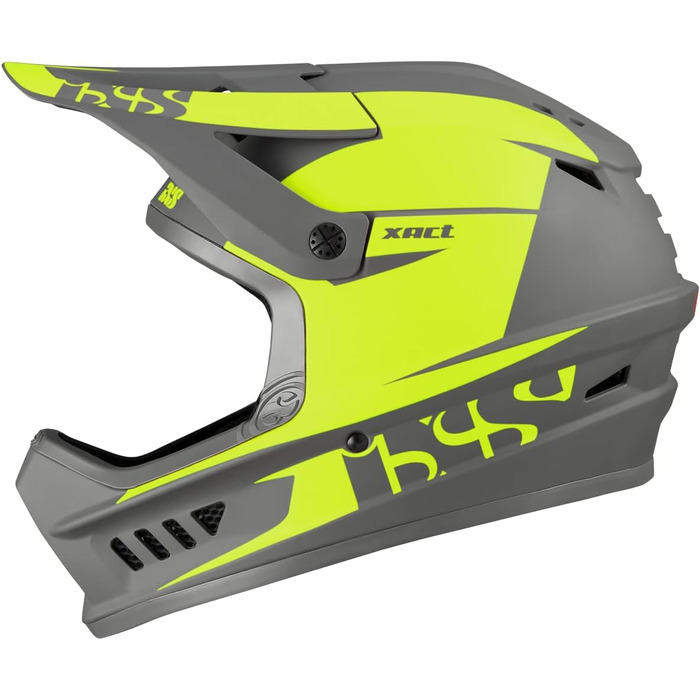 Шолом для даунхілу IXS XACT EVO лайм-графіт, MTB, захисний