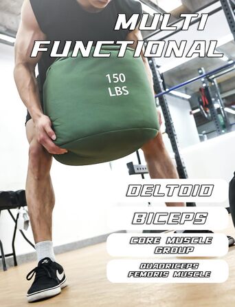 Тренувальний мішок Fitarc Sandbag 150 фунтів, без піску, чорний