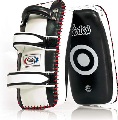 Лапа для муай-тай Fairtex, вигнута, 37x20x10 см, чорна/біла