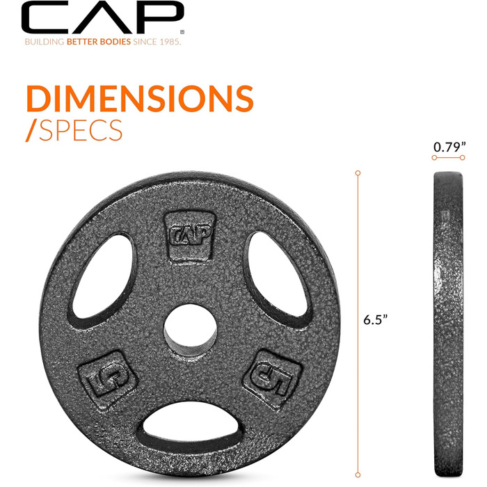 Пластини CAP, 2,3 кг, чорні, комплект 4 шт.