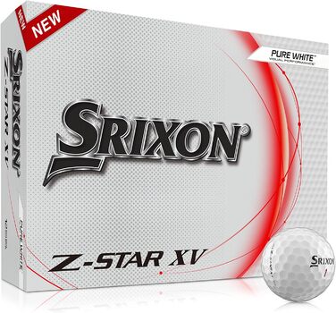 М'ячі для гольфу Srixon Z-Star XV, 4x3 шт., чистий білий, унісекс