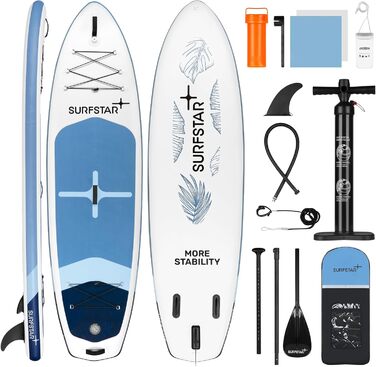 Надувна SUP-дошка Surfstar для дорослих з камеротримачем, ультраширока, зварна технологія, весло та аксесуари, для всіх рівнів