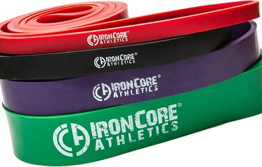 Стрічки для підтягування Iron Core Athletics - 4 рівня опору, до 75 кг