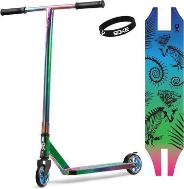 Трюковий самокат SOKE PRO Street Neo Chrome Kick Scooter з кульковим підшипником ABEC 9 Самокат Скутер для дорослих та дітей SOKE