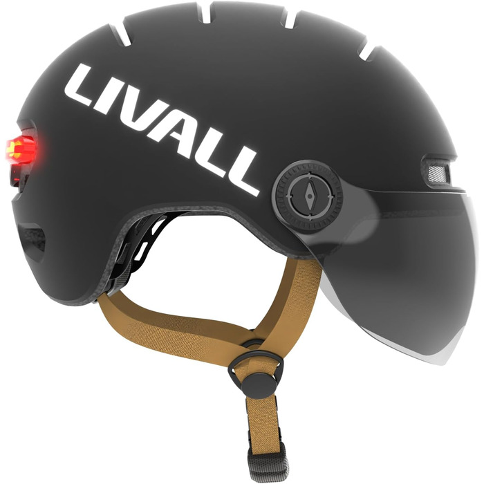 Розумний велосипедний шолом LIVALL L23 з LED-підсвіткою та знімним візором, сертифікований NTA8776 CPSC, з функцією виявлення падінь для дорослих, для електровелосипеда, самоката та щоденного використання