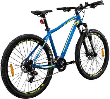 Гірський велосипед Devron Riddle RM1.7 для чоловіків - Alloy Hardtail, 27.5 дюймів, Himano 3x8, гідравлічний Cheibenbreme, чотиристоронній MTB для пригод (синій, M)