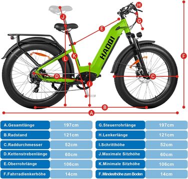 Електровелосипед HAOQI 250 Вт, 48 В 20 Ач, 26