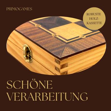 Дерев'яний набір для нард PrimoLiving Deluxe 50x47 см з шаховою дошкою