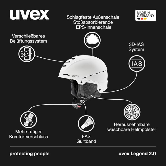 Шолом uvex Legend 2.0 - Унісекс - Регул. розміру - Вентиляція 59-62 см