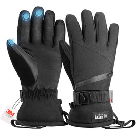 Рукавички OutdoorMaster 3M Thinsulate, водонепроникні, чорні L