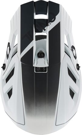 Шолом для гірського велосипеда O'NEAL Blade Polyacrylite MTB Downhill для дорослих, вентиляція, Dri-Lex, ABS, бірюзово-неоново-жовтий, розмір XS, білий/сірий