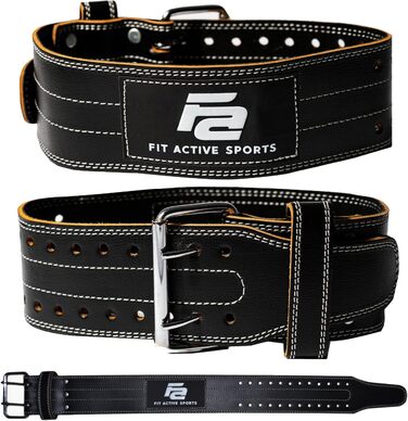 Пояс для важкої атлетики Fit Active Sports, шкіряний, для жінок і чоловіків, професійний, регульований, з пряжкою, для підтримки спини, преміум-якість
