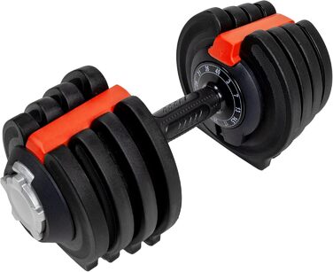Регульована гантеля Body Sport 1,4–18,1 кг з антиковзною ергономічною ручкою