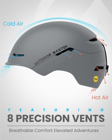 Шолом OutdoorMaster ELK MIPS сірий L для лиж/сноуборду