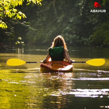 Весло для байдарки Abahub Carbon 220-240см регульоване (жовтий)