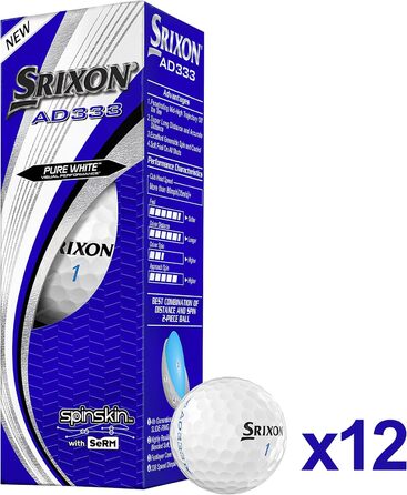 М'ячі для гольфу Srixon AD333-9 (12 шт.)