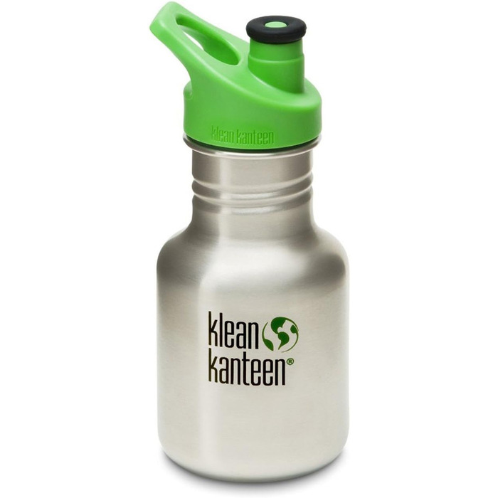 Пляшка для води Klean Kanteen 355 мл Kid Classic зі спортивним ковпачком - кольори та мотиви на вибір, з іменним гравіюванням Нержавіюча сталь 355 мл