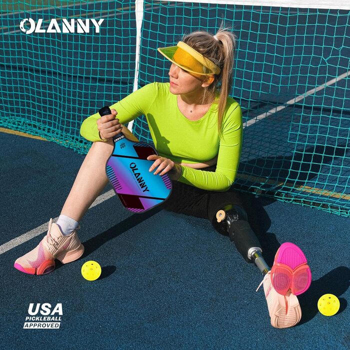 Набір OLANNY Pickleball: 4 ракетки, 6 м'ячів, стрічки, сумка для перенесення