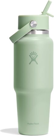 Термос-бутилка Hydro Flask 946 мл з вакуумною ізоляцією TempShield, нержавіюча сталь, герметична кришка з трубочкою, колір Aloe, для подорожей