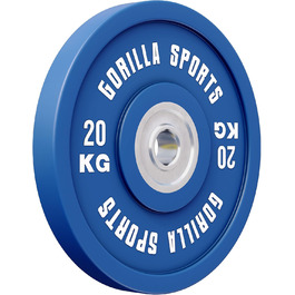 Бамперні пластини GORILLA SPORTS - 50мм, прогумовані, 20 кг