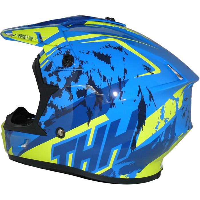Мотошолом protectwear Crosshelm Endurohelm R710X, синьо-жовтий