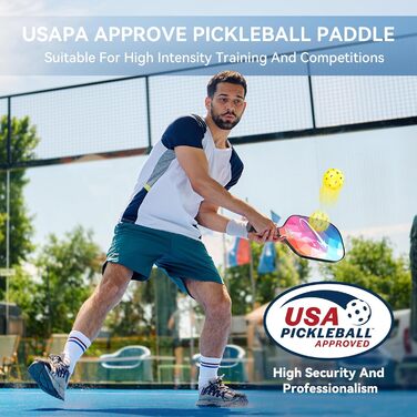 Набір ракеток Cratth Pickleball, 2 шт., USAPA, Comfort Handle, м'ячі, сумка