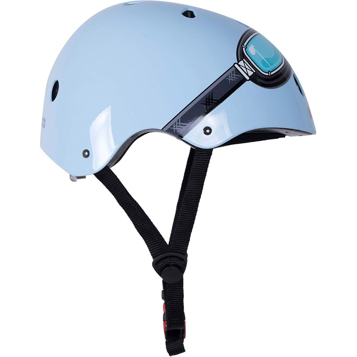 Дитячий велосипедний шолом Kiddimoto Goggle Pilot M, 53-58 см, синій, для дітей 5-12 років