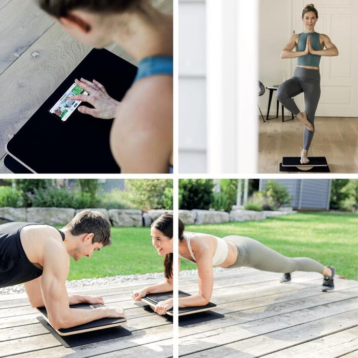 Plankpad PRO – баланс-борд для планки з безкоштовним фітнес-додатком, ігрові тренування для фітнесу та балансу