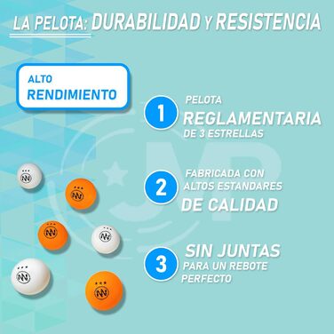 Набір для настільного тенісу NIRBUN з висувною сіткою, професійний, м'ячі для настільного тенісу, 3 зірки, регульований, набір для настільного тенісу, портативний