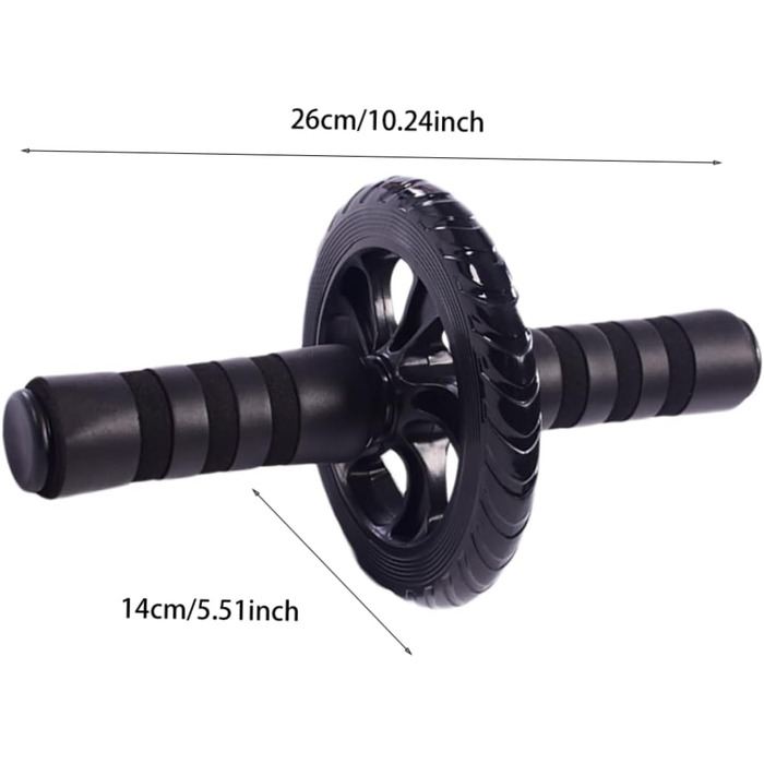 Ролик POPETPOP AB-Wheel, набір 3 шт., для дому та офісу, чорний, 26×14 см