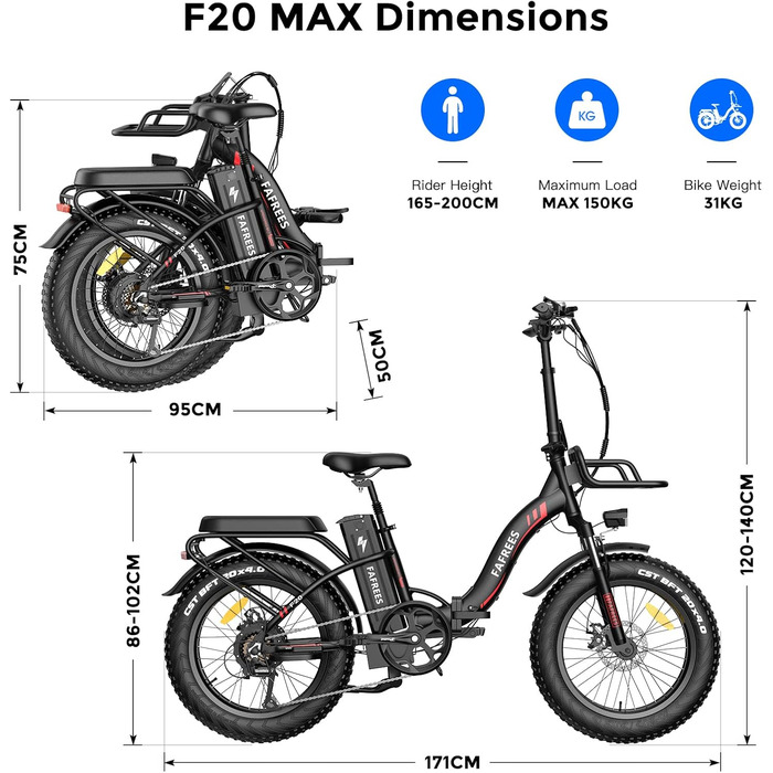 Електровелосипед Fafrees F20 MAX, 48V 22.5Ah, складний, сірий