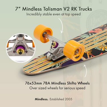 Безглузді лонгборди Maverick IV Talisman Longboard, унісекс, дорослий, помаранчевий, One size