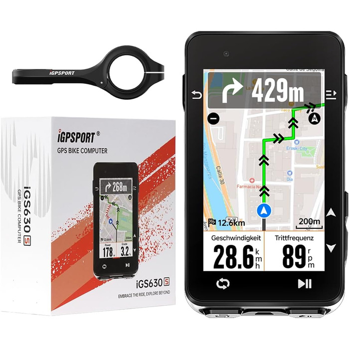 Велокомп'ютер iGPSPORT iGS630S GPS, 2.8'', 16 ГБ, BLE5.0/ANT, IPX7