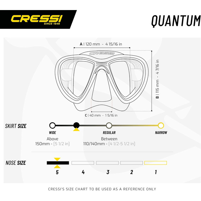 Маска Cressi Quantum прозора/рожева для дайвінгу