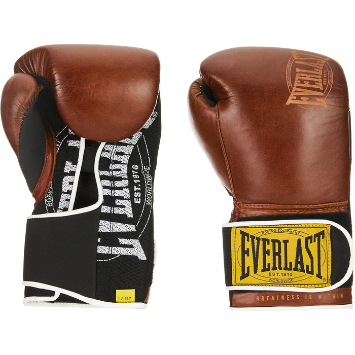 Боксерські рукавички Everlast 1910 Класичні, коричневі, 12 унцій