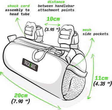 Сумка на кермо Perfecda, водонепроникна, Cordura, Чорна, 2RIDE