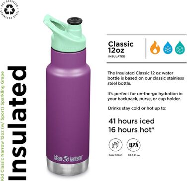 Пляшка для води Klean Kanteen Classic Sport, універсальна, для дорослих