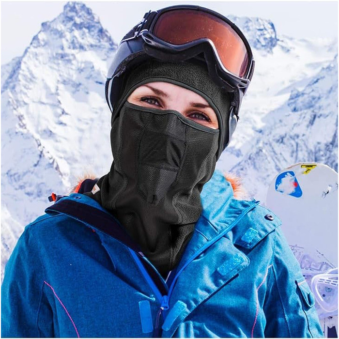 Маска Voofly Balaclava флісова вітрозахисна лижна One size