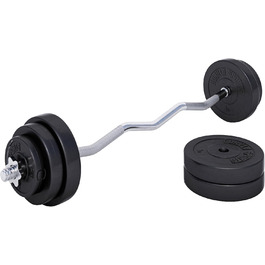 Набір гантелей GORILLA SPORTS 35 кг SZ Curl Bar, обважнювачі, застібки