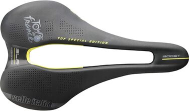 Сідло Selle Italia SLR Boost TI 316 Superflow TDF, чорний/жовтий, L3