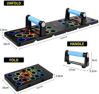 Підставка для віджимання В-1 Push-up Board, складна, з ручкою