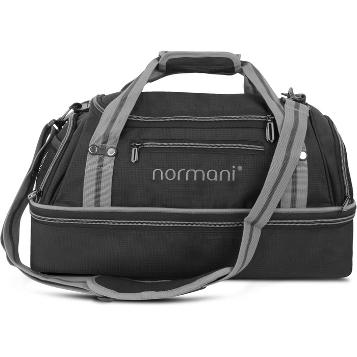 Normani стильна спортивна сумка 28 л з відділенням для взуття, для фітнесу, басейну або подорожей, сіра