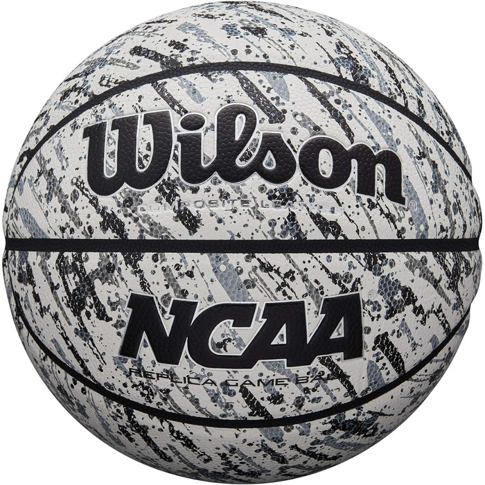 Репліка баскетбольних м'ячів Wilson NCAA 74,9 см і 72,4 см (розмір 17,8 - 74,9 см, розмір 7 - 29,5 дюйма, чорний/білий)