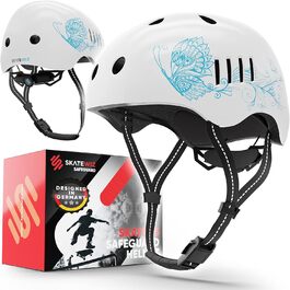 SKATEWIZ Велошолом та скейтшолом для дітей і підлітків, німецький виробник, 8 стильних дизайнів, надлегкий дитячий шолом