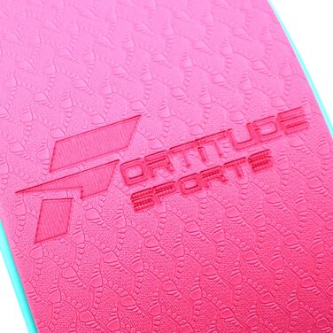 Колесо для йоги Fortitude Sports для розтяжки та гнучкості, Dharma Roller для пілатесу, пози йоги, прогини спини, нековзкі, 33 x 13 см, роликові розтяжки для йоги, заднє колесо (троянда)