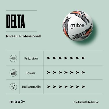 М'яч футбольний Mitre Delta One білий/чорний/помаранчевий, розмір 4