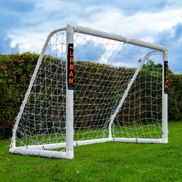 Футбольні ворота Football Flick Ultimate всепогодні, uPVC, з УФ-захистом, товщина стійок 70 мм, інтегрована система фіксації, посилені кути, розміри 6x4, 8x4, 8x6, 12x6