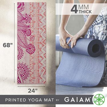 Килимок для йоги Gaiam двосторонній (Богемська троянда)