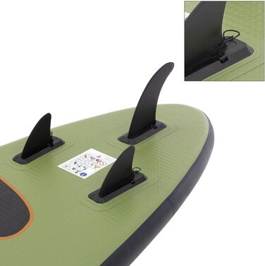 Надувна SUP-дошка ECD Germany Maona 308 см, PVC, алюмінієве весло, комплект, бірюзова/чорна/рожева/сіра/оливкова – для серфінгу, веслування, паддлборду